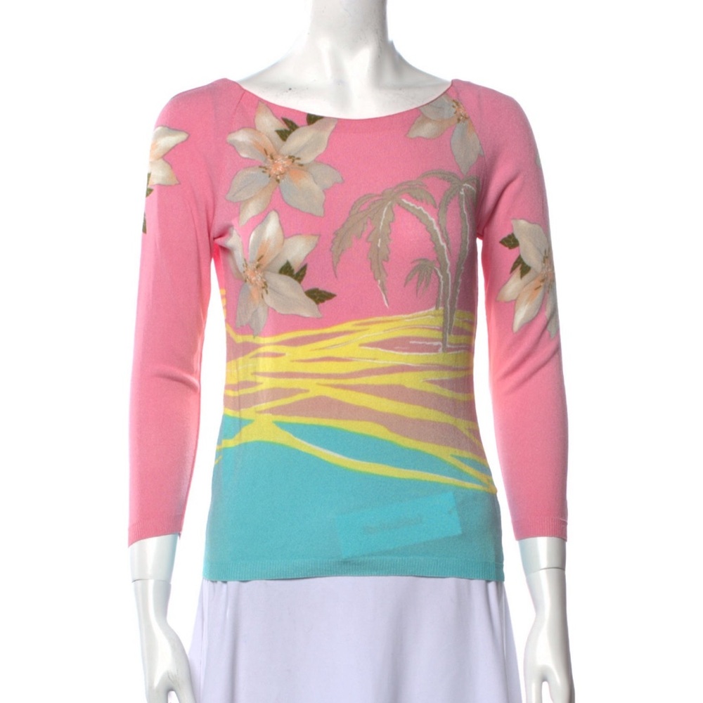 Blumarine Bateau Neckline Top